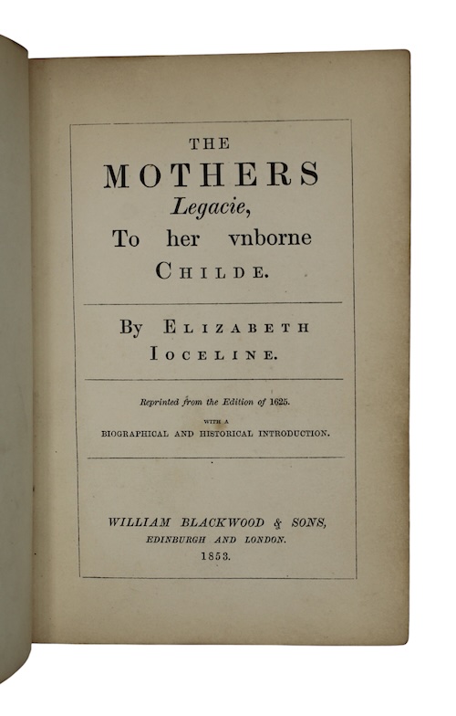Photo of "The mother's Legacie, To her ..."