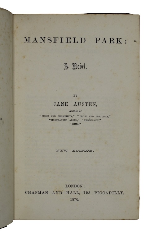Photo of "Mansfield park: A Novel. "