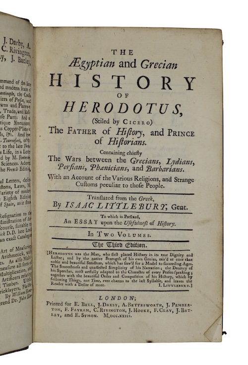 Photo of "The ægyptian and Grecian history ..."