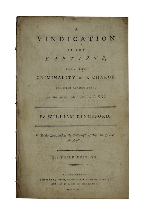 Photo of "A vindication of the baptists, ..."