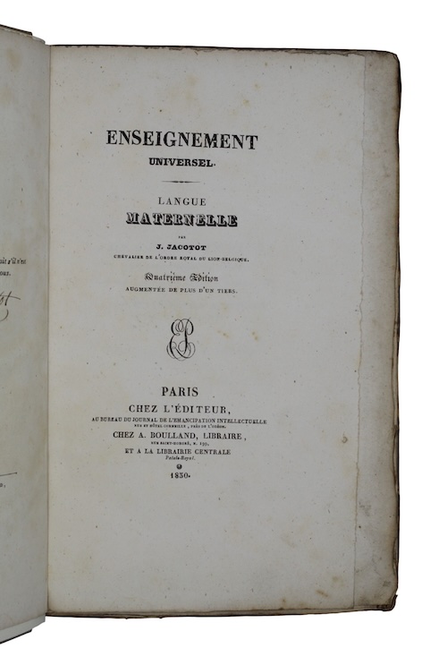 Photo of "Enseignement universel. Langue maternelle"