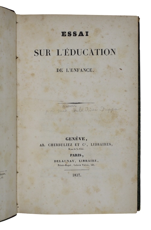 Photo of "Essai sur l'éducation de l'enfance"