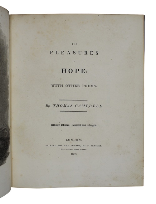 Photo of "The pleasures of hope: with ..."