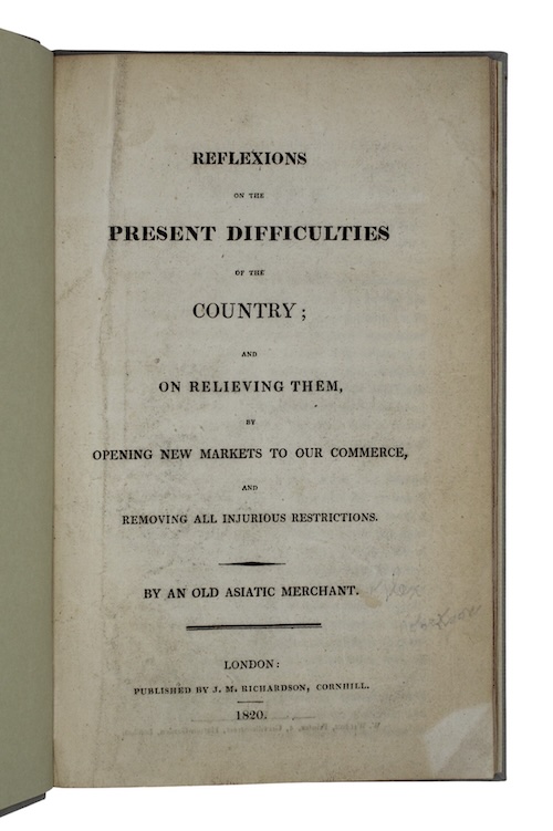 Photo of "Reflexions on the present difficulties ..."