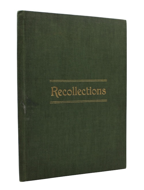 Photo of "[Cover title:] Recollections"