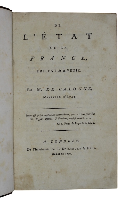 Photo of "De l'état de la France, ..."