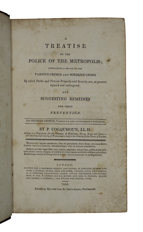 Photo of "A treatise on the police ..."