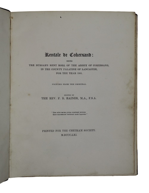 Photo of "Rentale de Cokersand: being the ..."