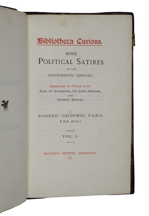 Photo of "Bibliotheca Curiosa. Some political satires ..."