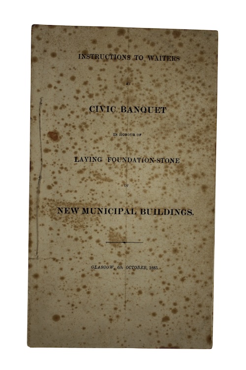 Photo of "Instructions to waiters at civic ..."