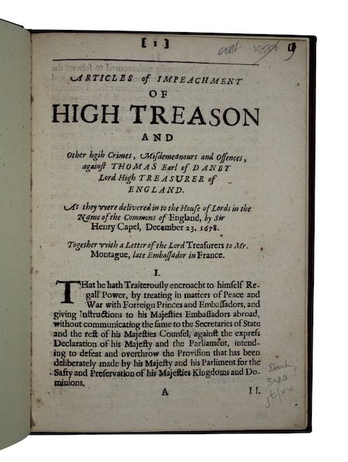 Photo of "[Drop-head title:] Articles of Impeachment ..."