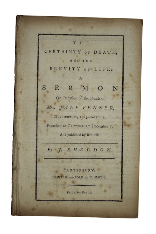 Photo of "The certainty of death, and ..."