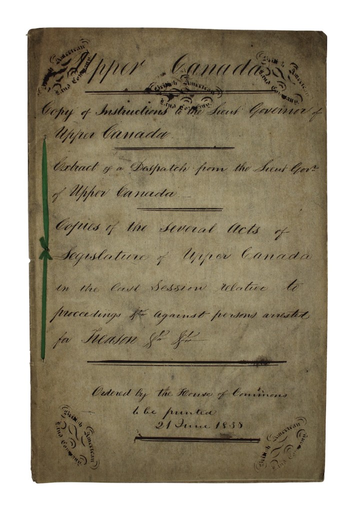 Photo of "[Drop-head title:] Upper canada. Return ..."