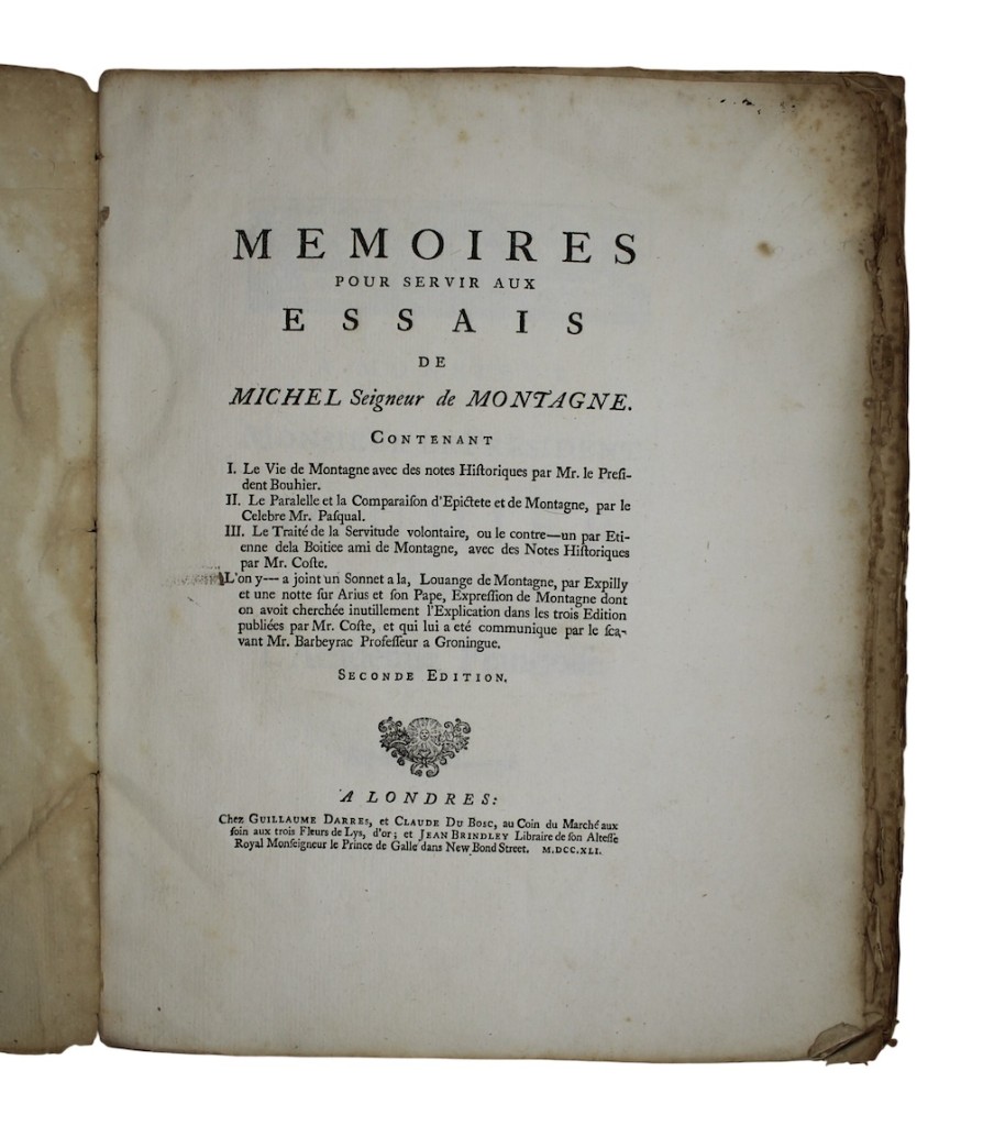 Photo of "Memoires pour servir aux essais ..."