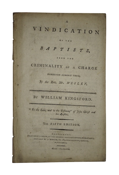 Photo of "A vindication of the baptists, ..."