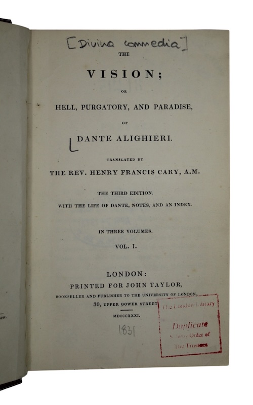 Photo of "The vision; or hell, purgatory, ..."