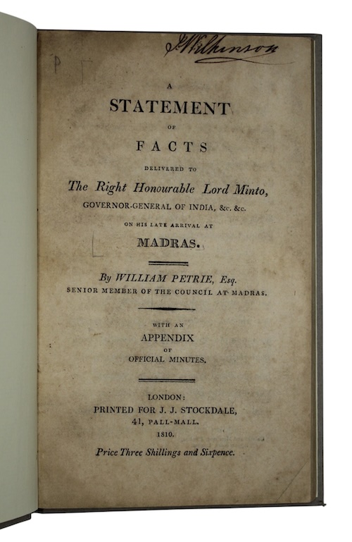 Photo of "A statement of facts delivered ..."