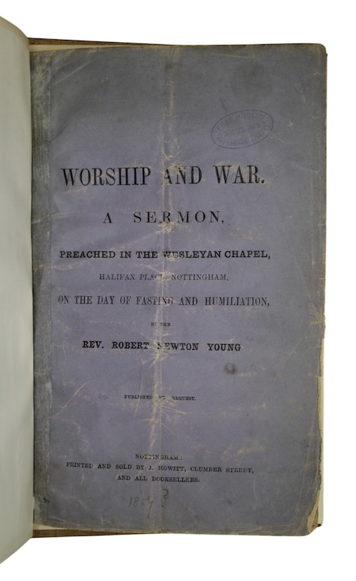 Photo of "Worship and war. A sermon, ..."