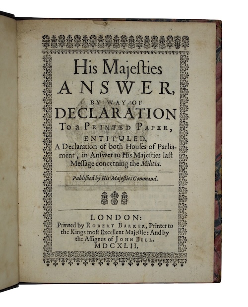 Photo of "His Majesties answer, by way ..."