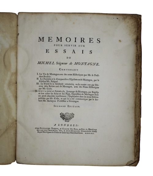 Photo of "Memoires pour servir aux essais ..."