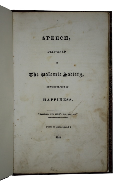 Photo of "Speech, delivered at The Polemic ..."