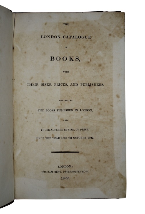 Photo of "The london catalogue of books, ..."