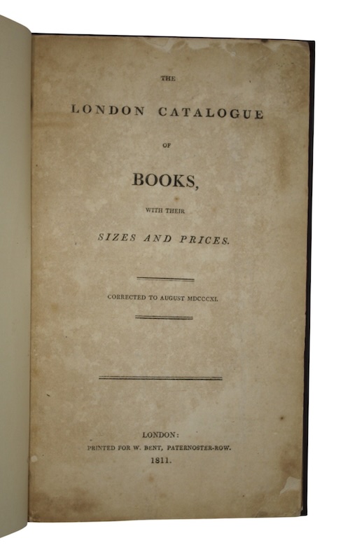Photo of "The london catalogue of books, ..."