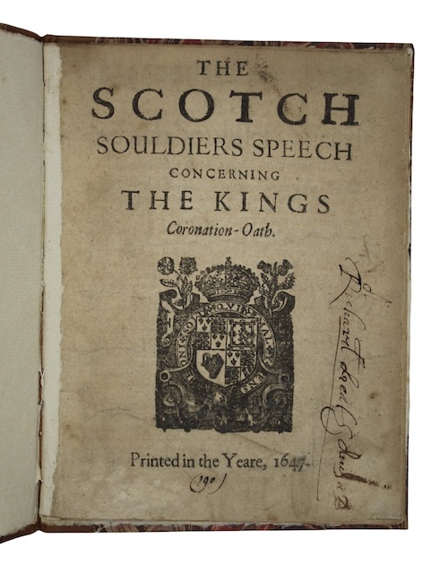 Photo of "The scotch souldiers speech concerning ..."