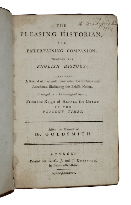 Photo of "The pleasing historian, and entertaining ..."