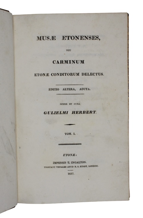 Photo of "Musae etoneses, seu carminum etonae ..."
