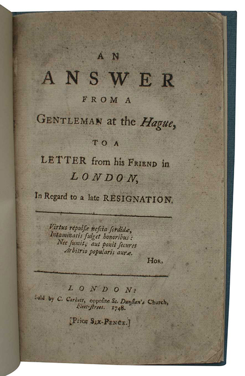 Photo of "An answer from a Gentleman ..."